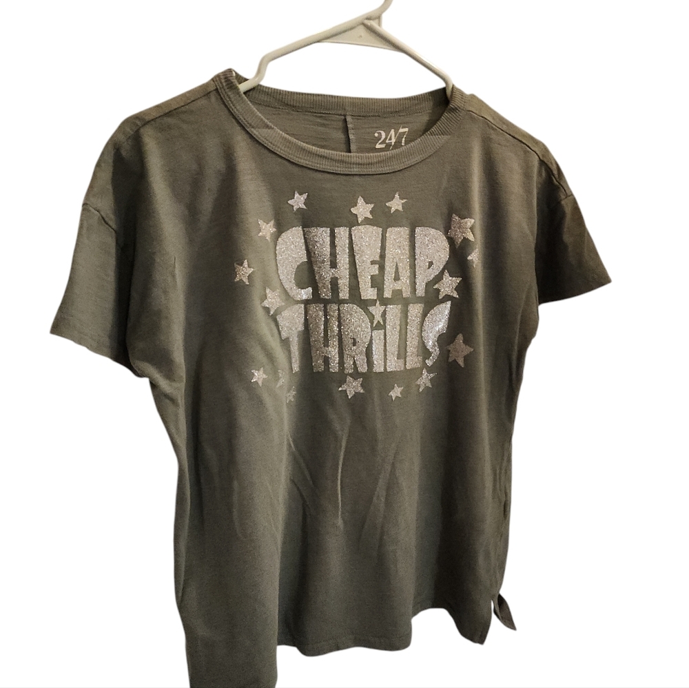 Nos vintage 70s jelly glitter cheap thrills tee